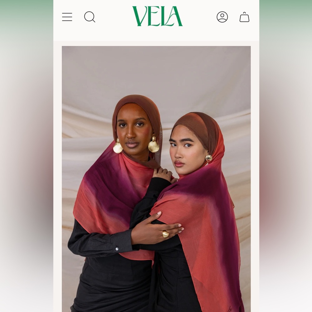 Vela scarves ombré rouge modal hijab